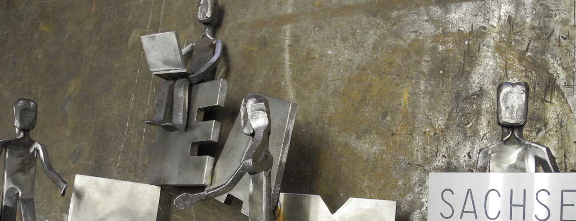 Schmiedearbeit im team Sachsen. Foto zeigt das tolle resultat.