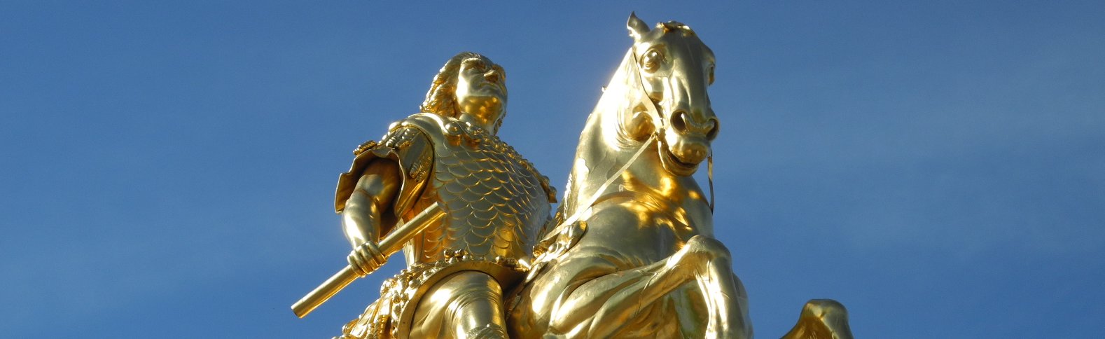 Foto goldener Reiter August der Starke Dresden stepout.