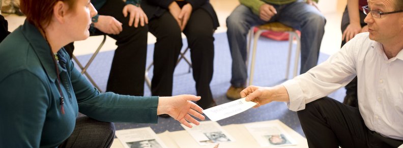 Trainingsfoto Ralf Käppler rechts Teilnehmer Links. In Aktion